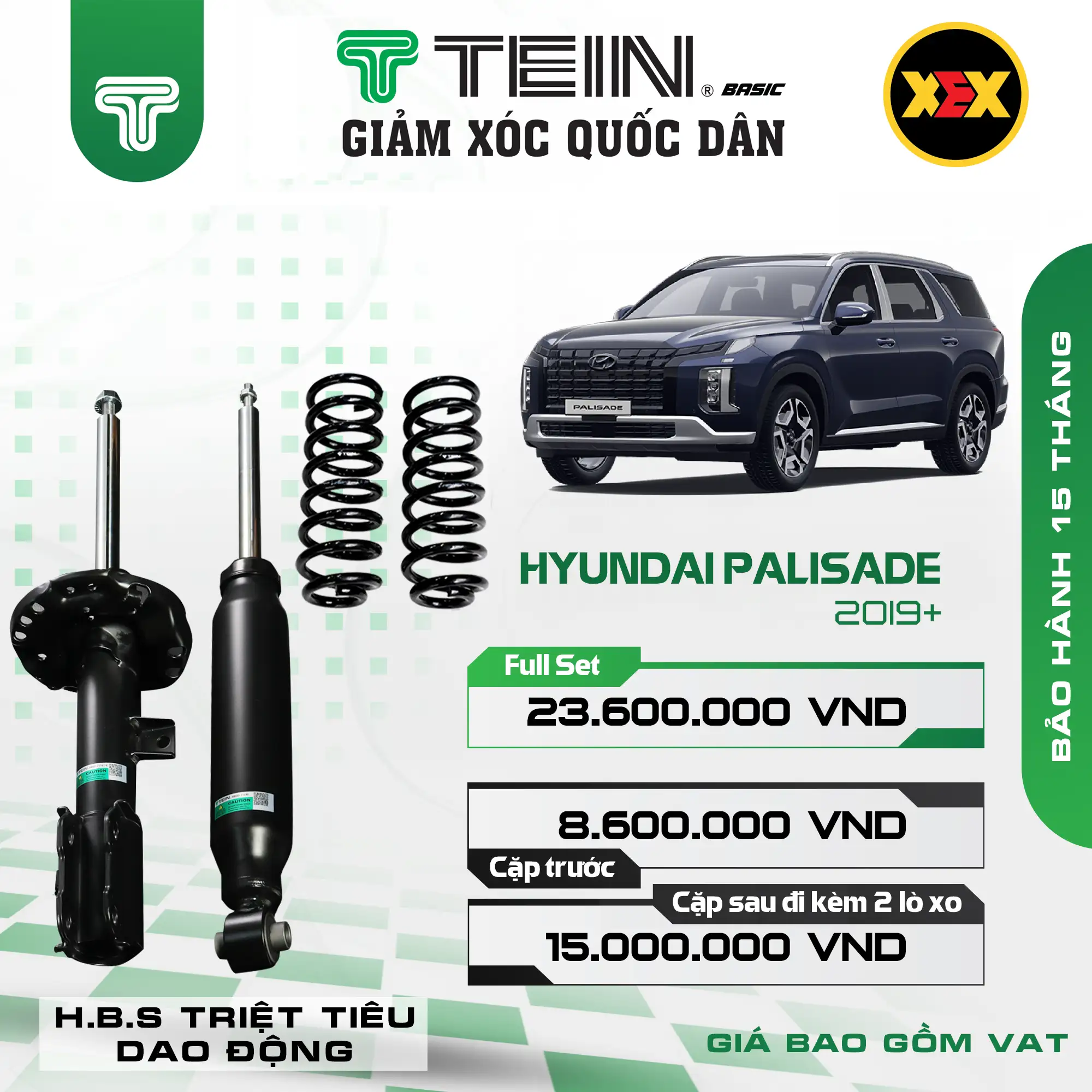 PHUỘC GIẢM XÓC HYUNDAI PALISADE – TEIN BASIC