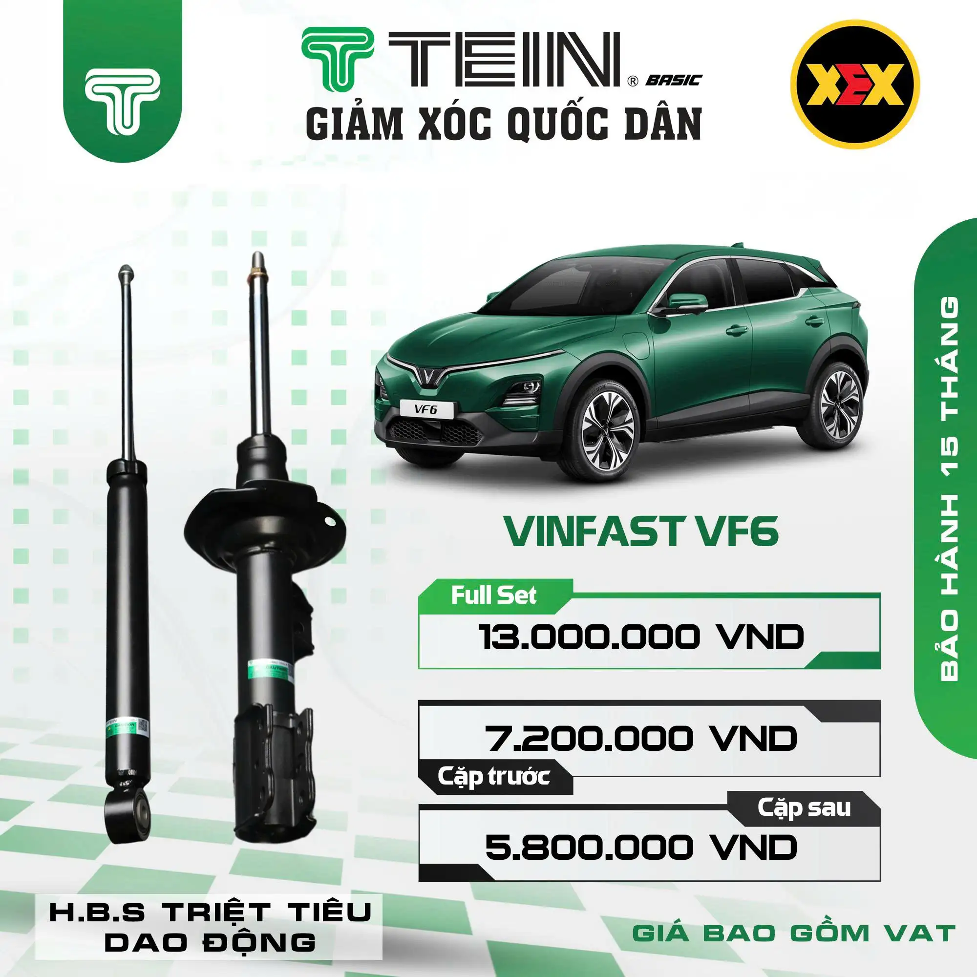 PHUỘC GIẢM XÓC VINFAST VF6 – TEIN BASIC