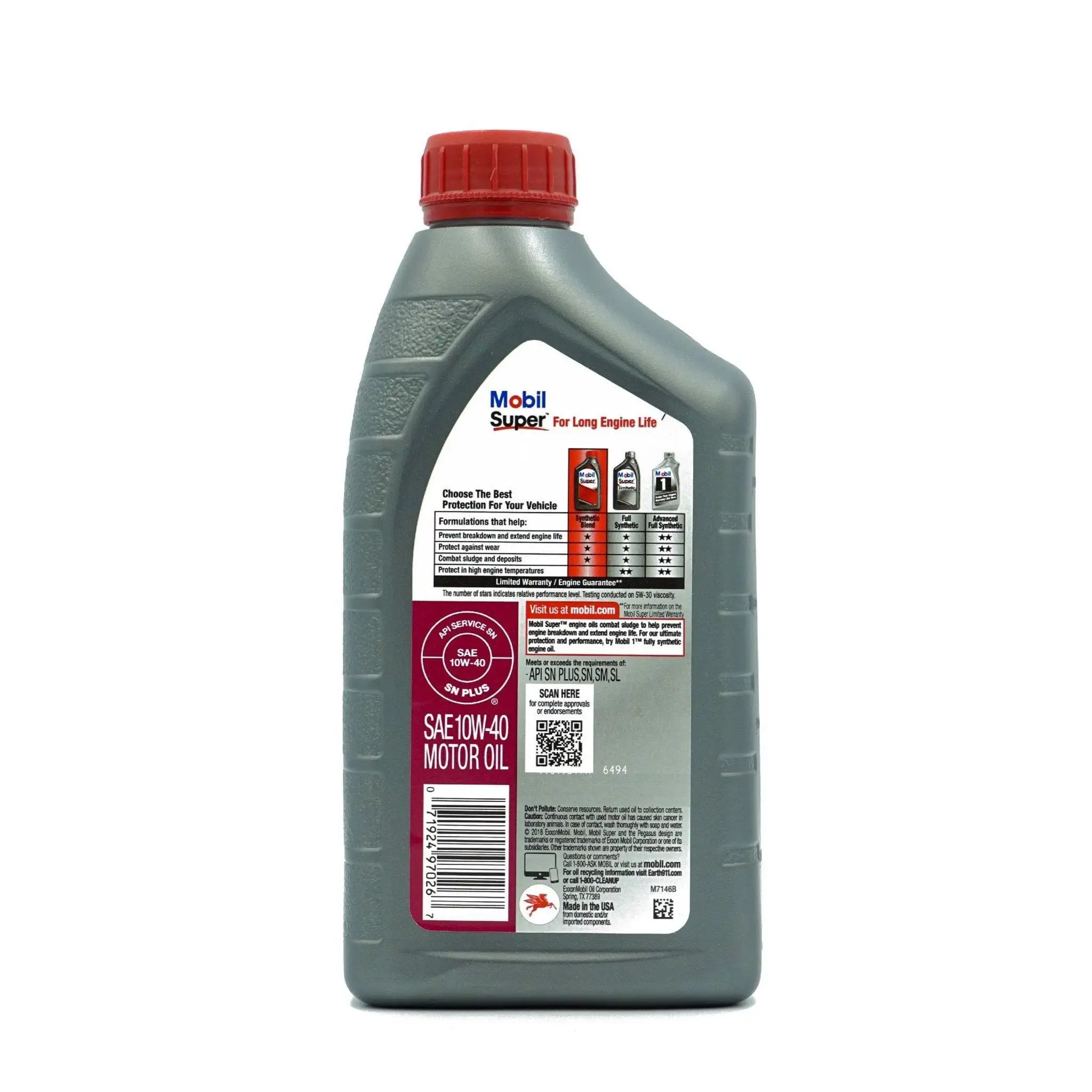 Mobil Super 10W-40 946ml Nhập Khẩu Mỹ – Dầu Nhớt Bán Tổng Hợp Cao Cấp