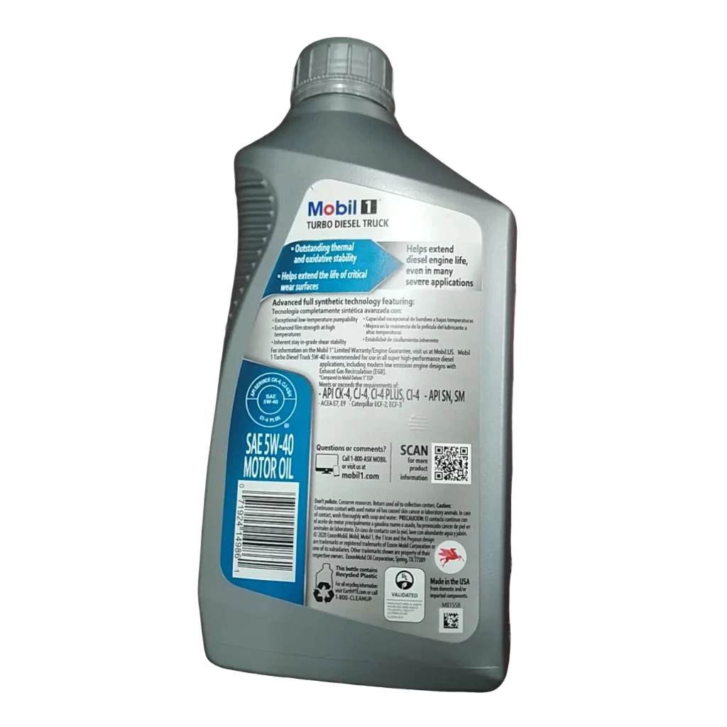 Dầu Nhớt Mobil 1 Turbo Diesel 5W-40 (946ml) – Sức Mạnh Cho Động Cơ Diesel