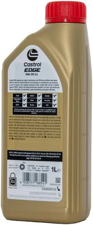 Nhớt Castrol Edge 5W-30 A3/B4 1L – Nhập Khẩu Malaysia Chính Hãng
