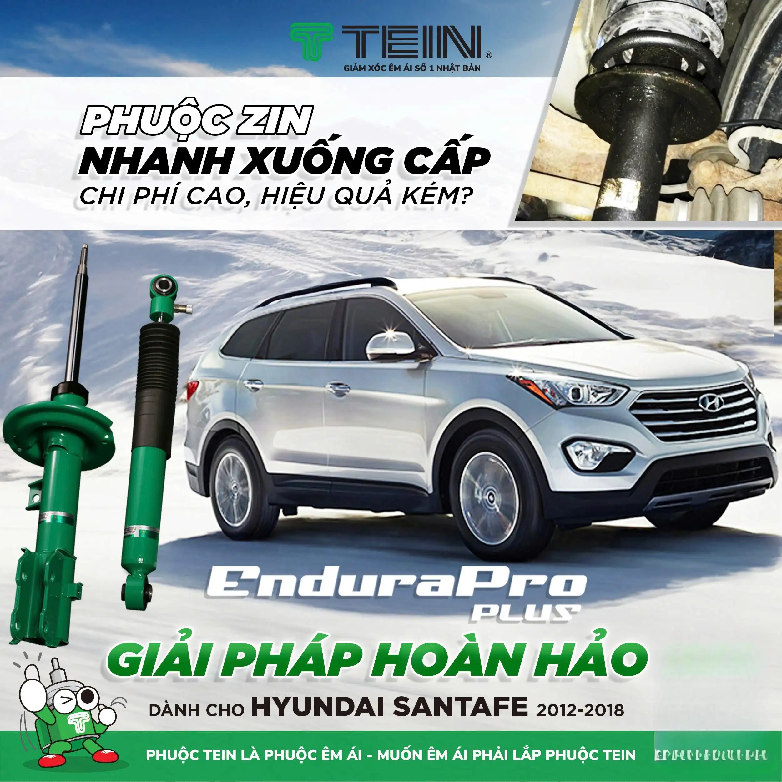 GIẢM XÓC CHO XE HYUNDAI SANTAFE 2 CẦU (2012-2018) TEIN ENDURAPRO PLUS