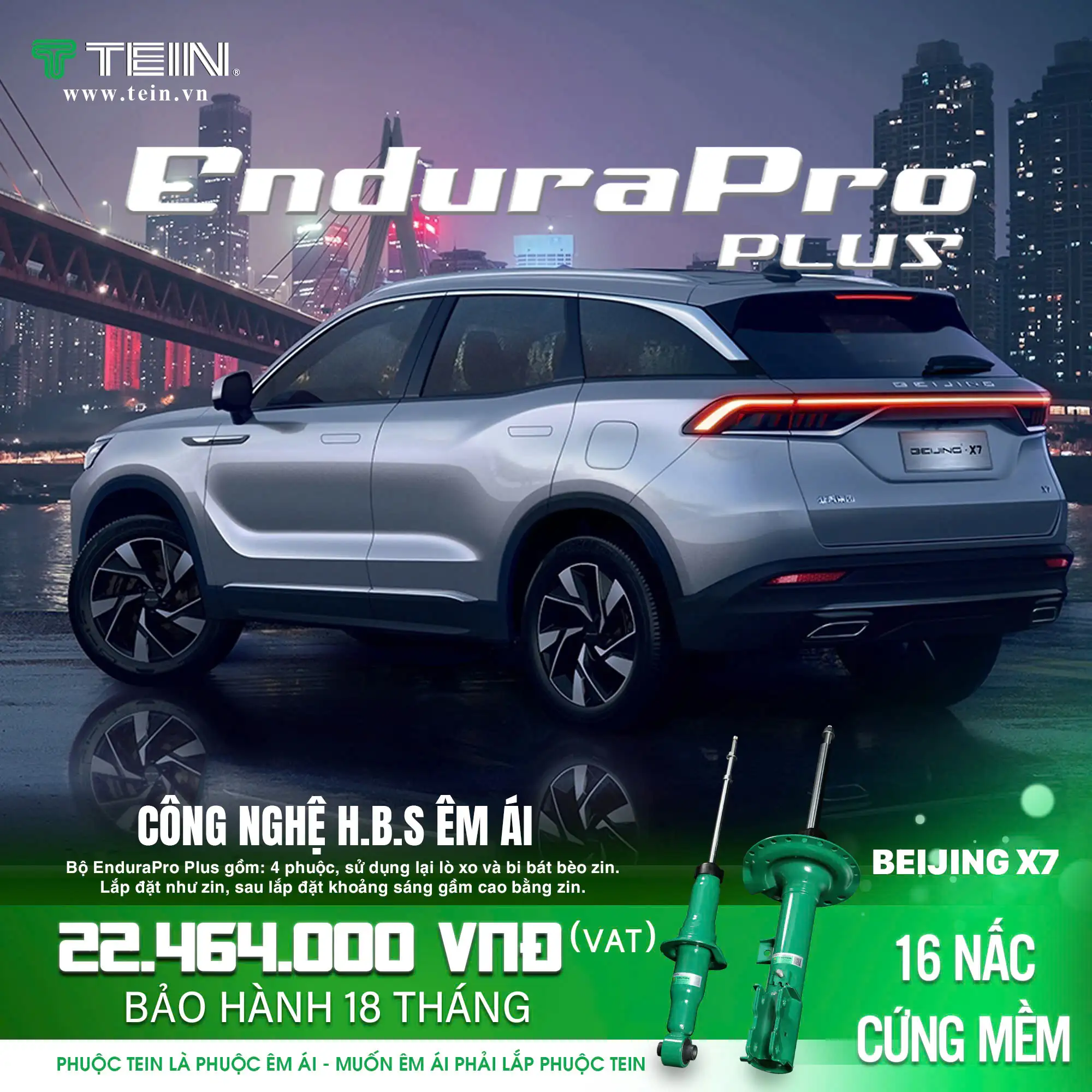 GIẢM XÓC CHO XE BAIC BEIJING X7 TEIN ENDURAPRO PLUS