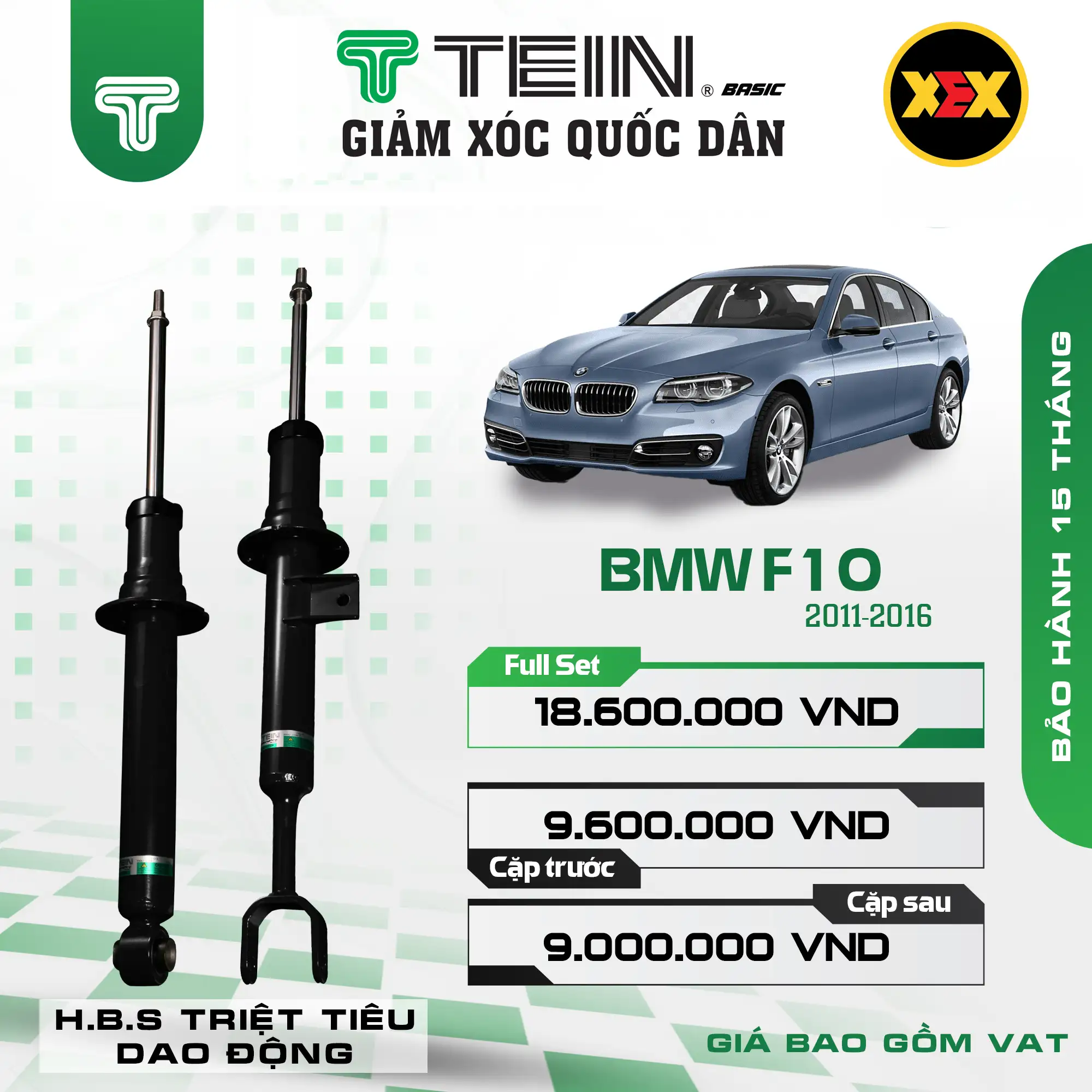 GIẢM XÓC CHO XE BMW F10 (2009-2017) TEIN BASIC