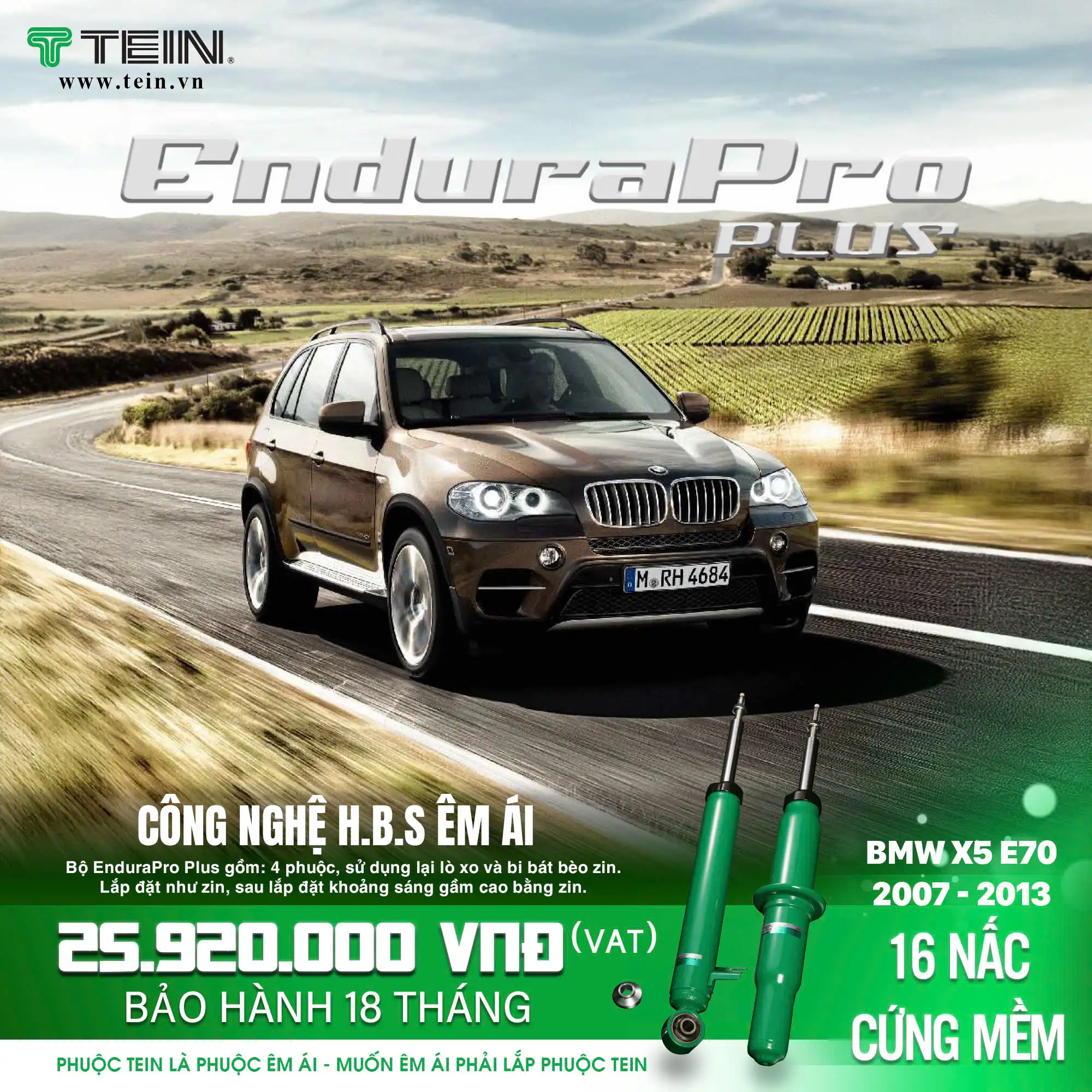GIẢM XÓC CHO XE BMW X5 E70 (2007-2013) TEIN ENDURAPRO PLUS