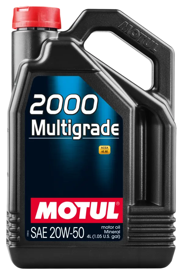 Nhớt Motul 2000 Multigrade 20W-50 – Nhớt Ô Tô Động Cơ Xăng Đời Cũ Chính Hãng