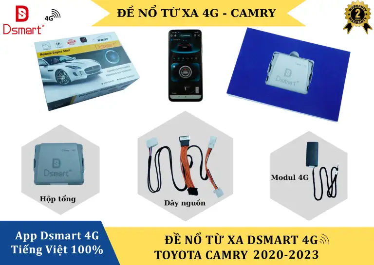 ĐỀ NỔ TỪ XA DSMART 4G – TOYOTA CAMRY ( 2020 – 2023)