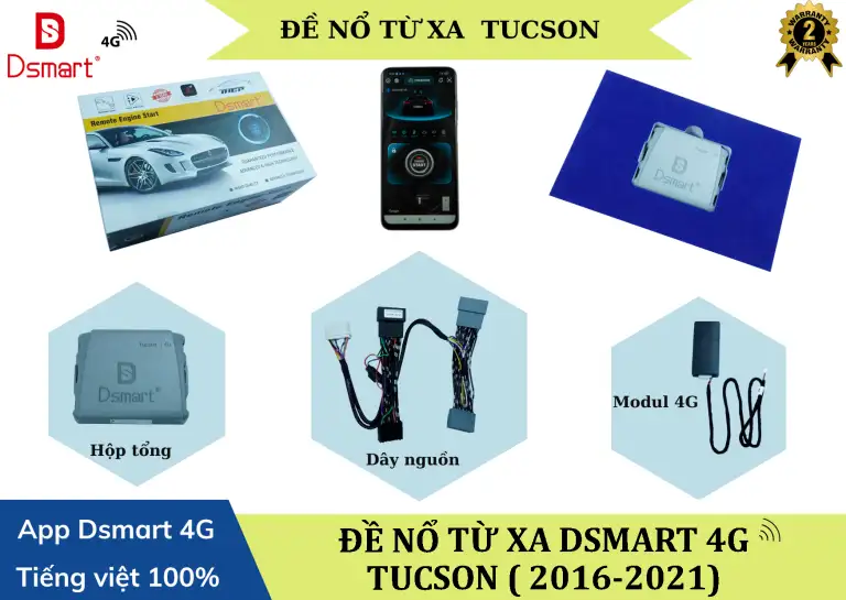 ĐỀ NỔ TỪ XA DSMART 4G – HYUNDAI TUCSON( 2016 – 2021)