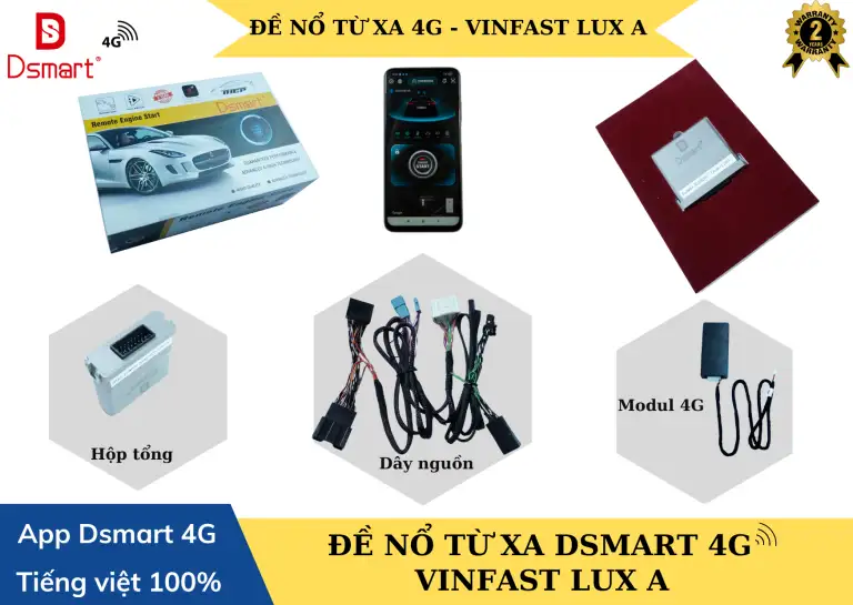 ĐỀ NỔ TỪ XA DSMART 4G – VINFAST LUX A
