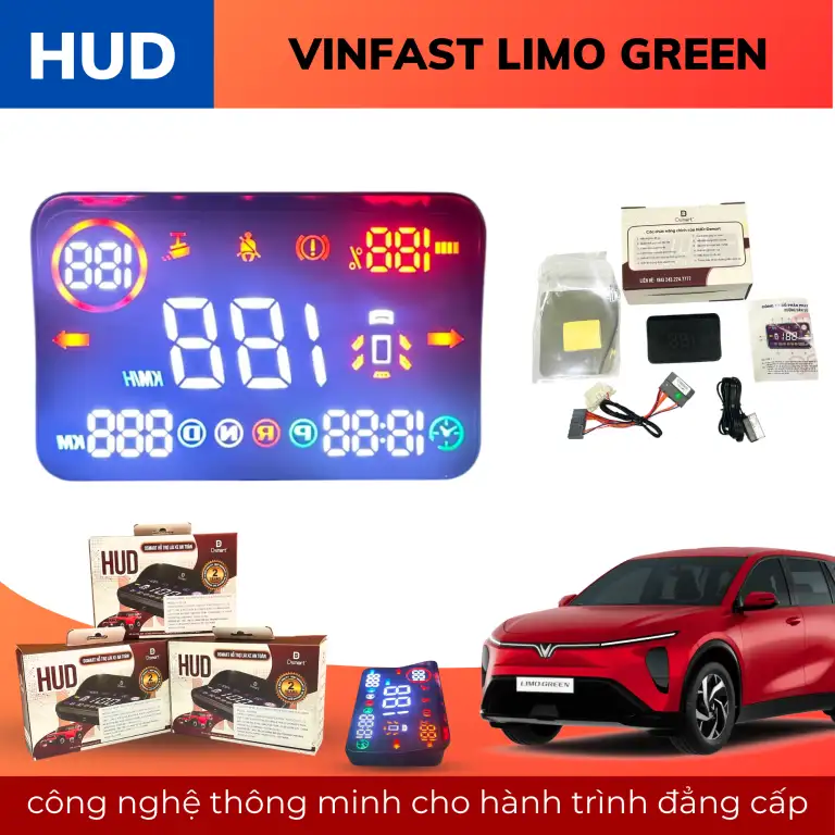 MÀN HÌNH HUD – VINFAST LIMO GREEN