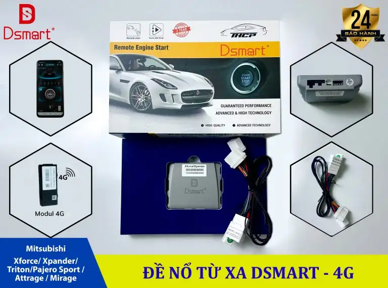 ĐỀ NỔ TỪ XA DSMART 4G – MITSUBISHI Xforce Xpander/ Triton/ Pajero Sport/ Attrage/ Mirage