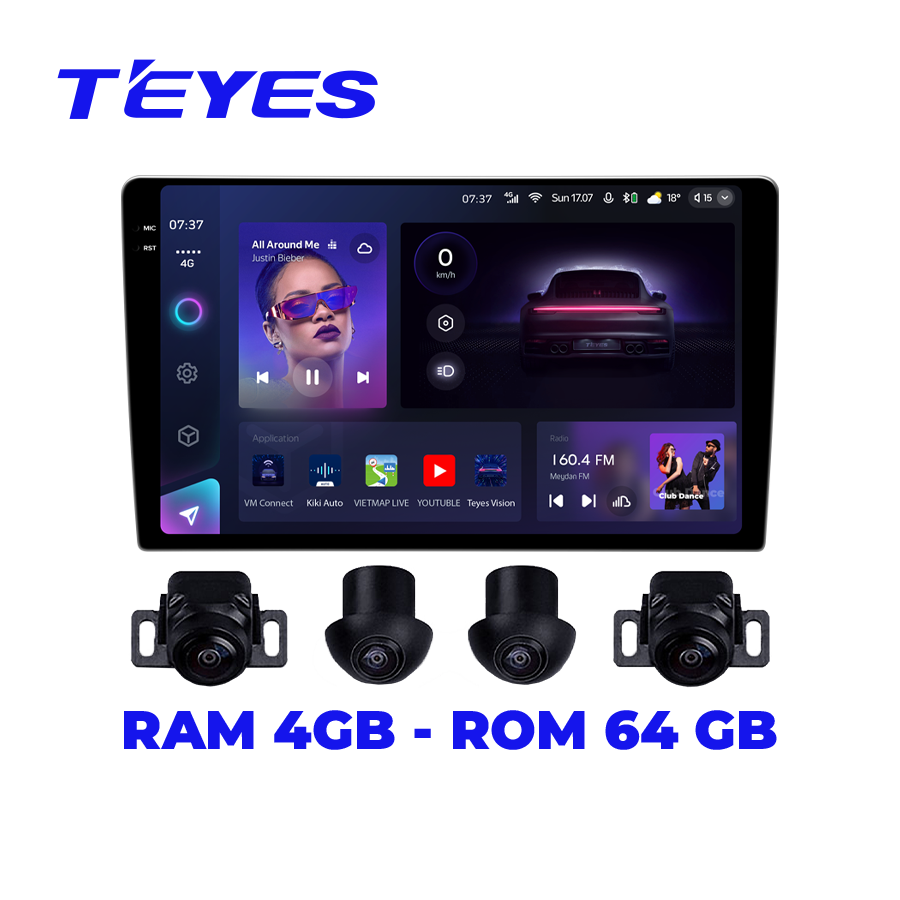 Màn hình Android TEYES CC3 2K 360 Liền Camera 360