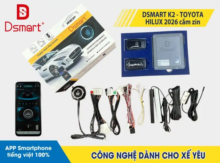 SMARTKEY DSMART – K2 TOYOTA HILUX 2026 CẮM ZIN