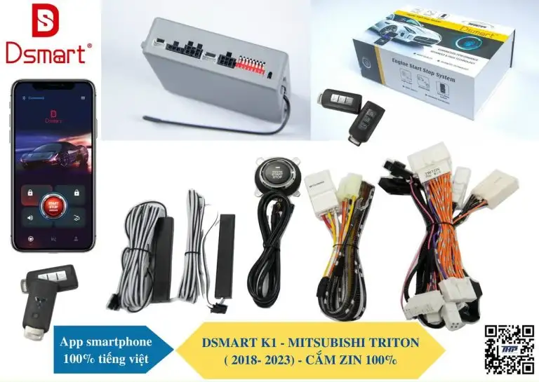 DSMART K1 – ĐỀ NỔ TỪ XA DÒNG XE MITSUBISHI TRITON ( 2018-2023) CẮM ZIN